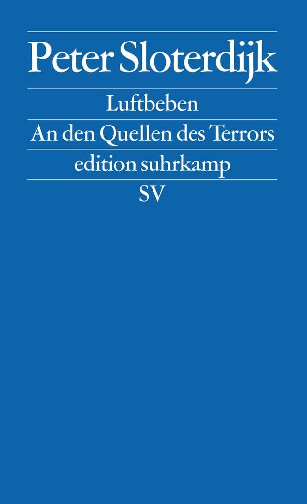 Produktbild: Luftbeben | Peter Sloterdijk