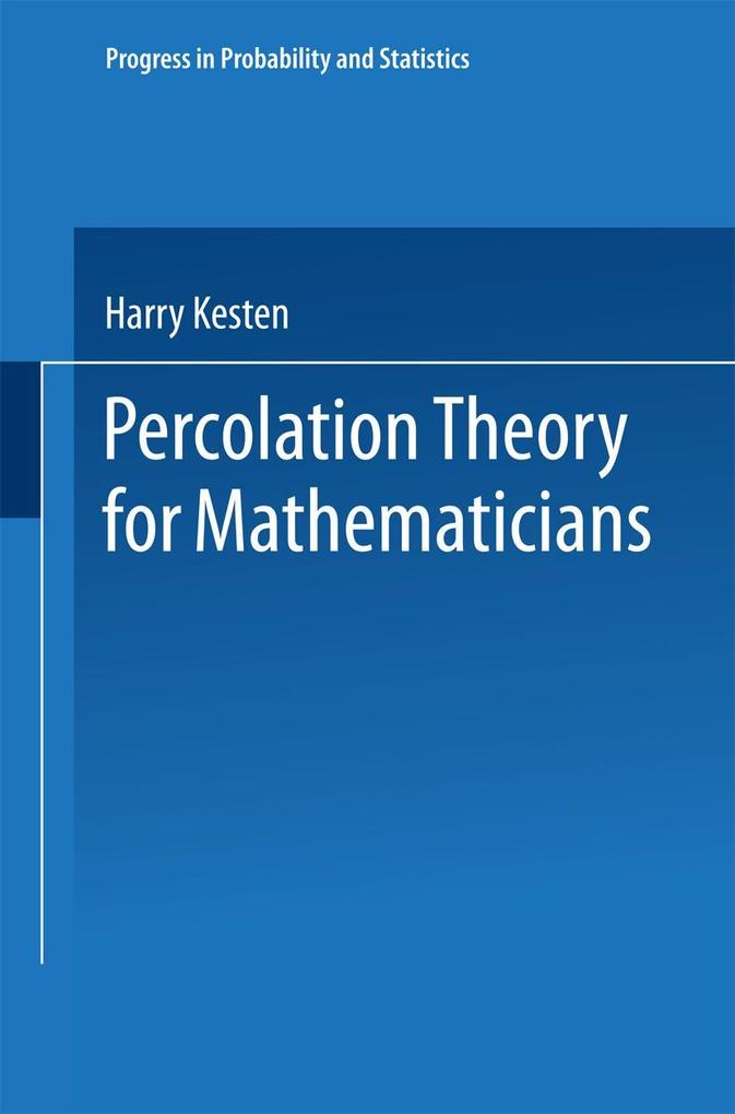 Produktbild: Percolation Theory for Mathematicians | Kesten