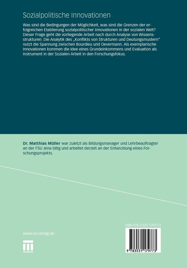 Weitere Ansicht: Sozialpolitische Innovationen | Matthias Müller