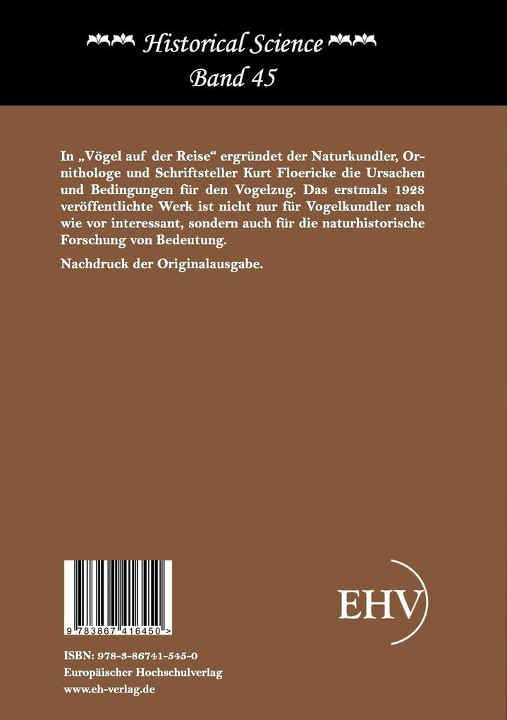 Weitere Ansicht: Vögel auf der Reise | Kurt Floericke