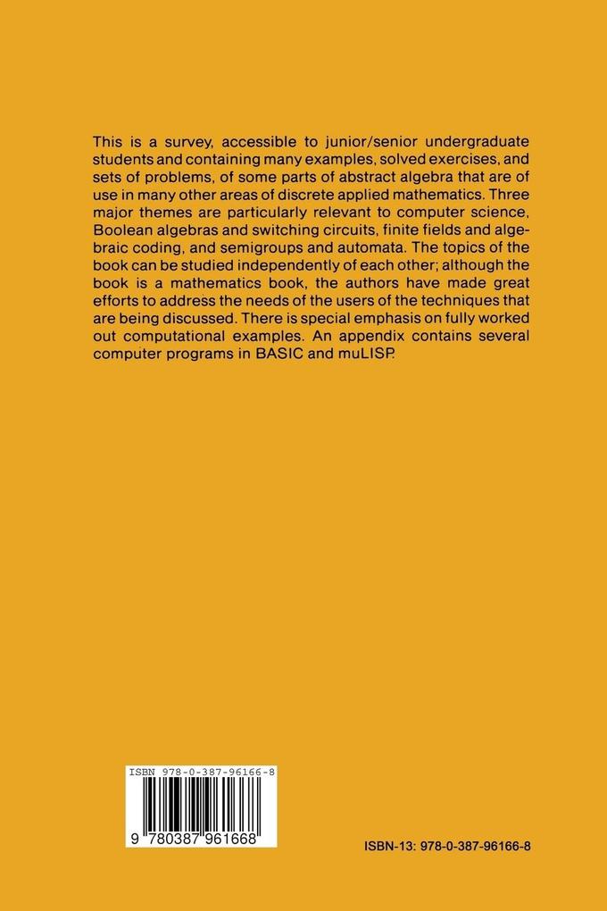 Weitere Ansicht: Applied Abstract Algebra | Rudolf Lidl, Günter Pilz