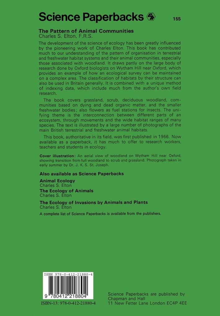Weitere Ansicht: The Pattern of Animal Communities | C. S. Elton