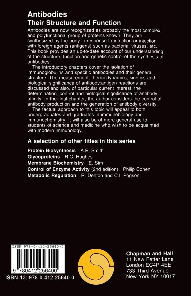 Weitere Ansicht: Antibodies: Their structure and function | M. W. Steward