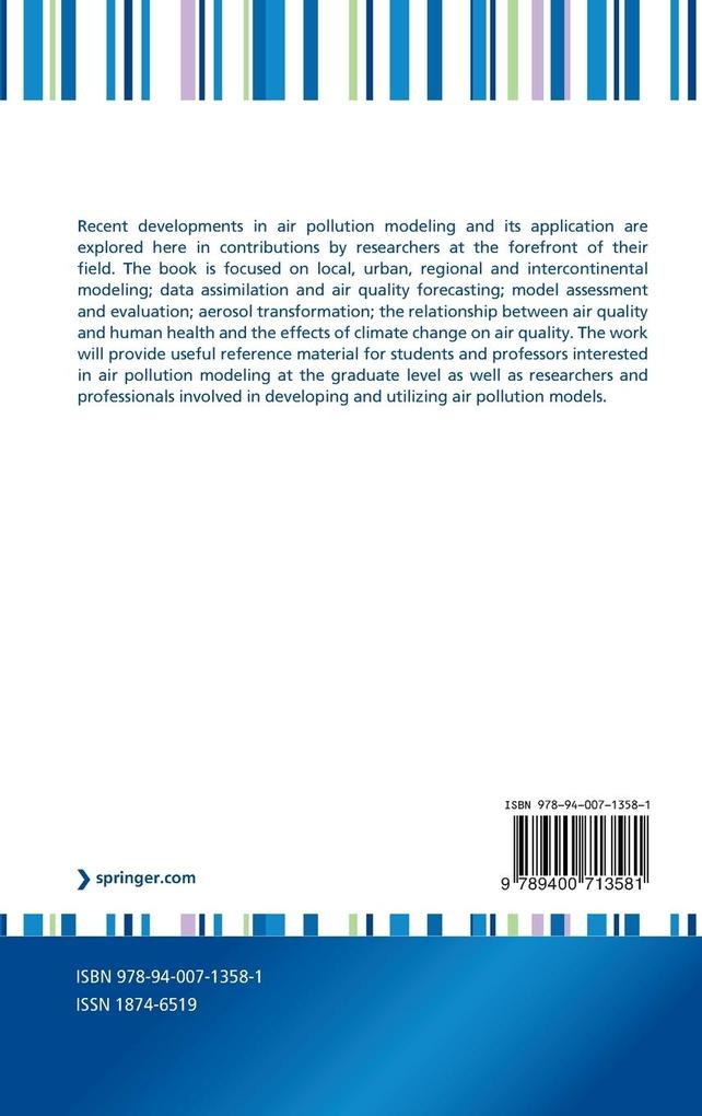 Weitere Ansicht: Air Pollution Modeling and its Application XXI