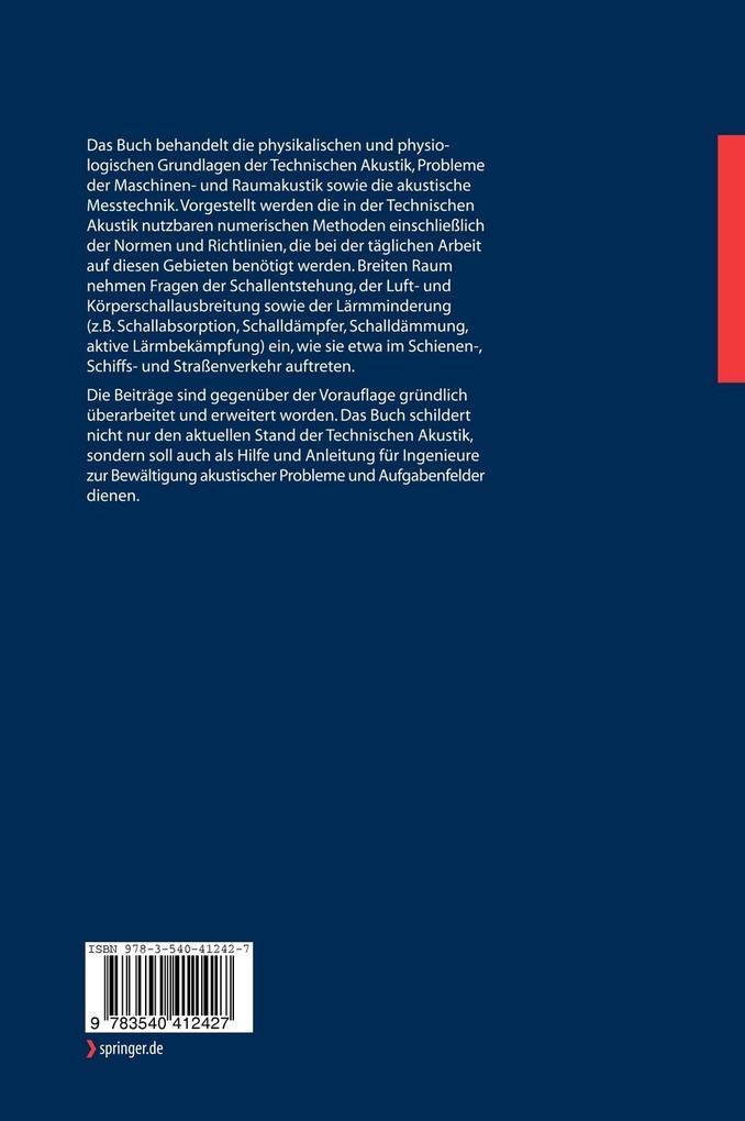 Weitere Ansicht: Taschenbuch der Technischen Akustik