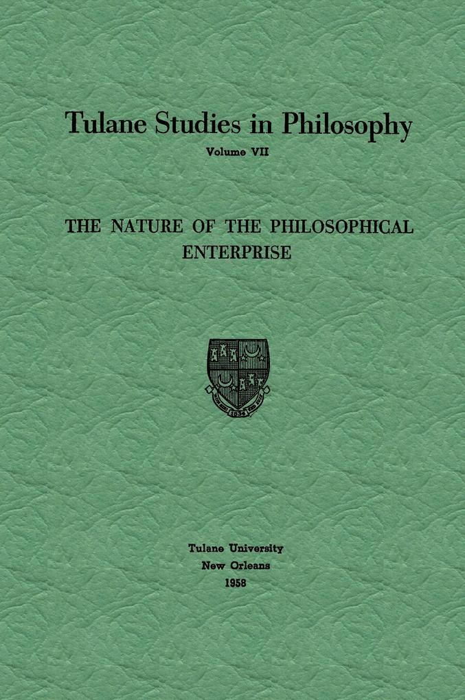The Nature of the Philosophical Enterprise als Taschenbuch