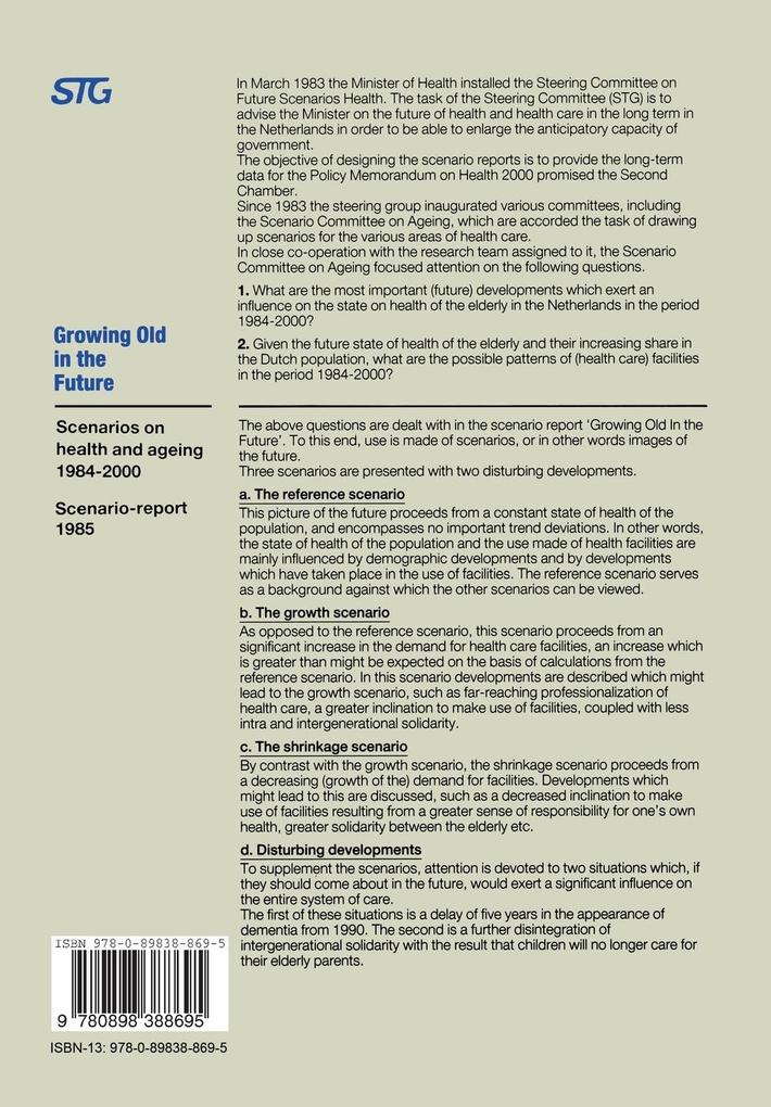 Weitere Ansicht: Growing Old in the Future | Steering Committee on Future Health Scenarios