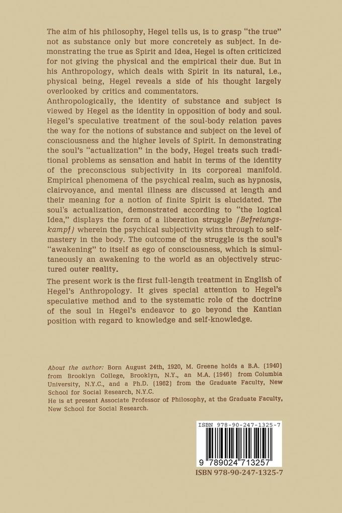 Weitere Ansicht: Hegel on the Soul | N. Greene