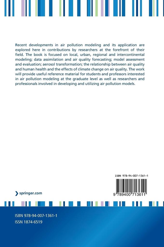 Weitere Ansicht: Air Pollution Modeling and its Application XXI