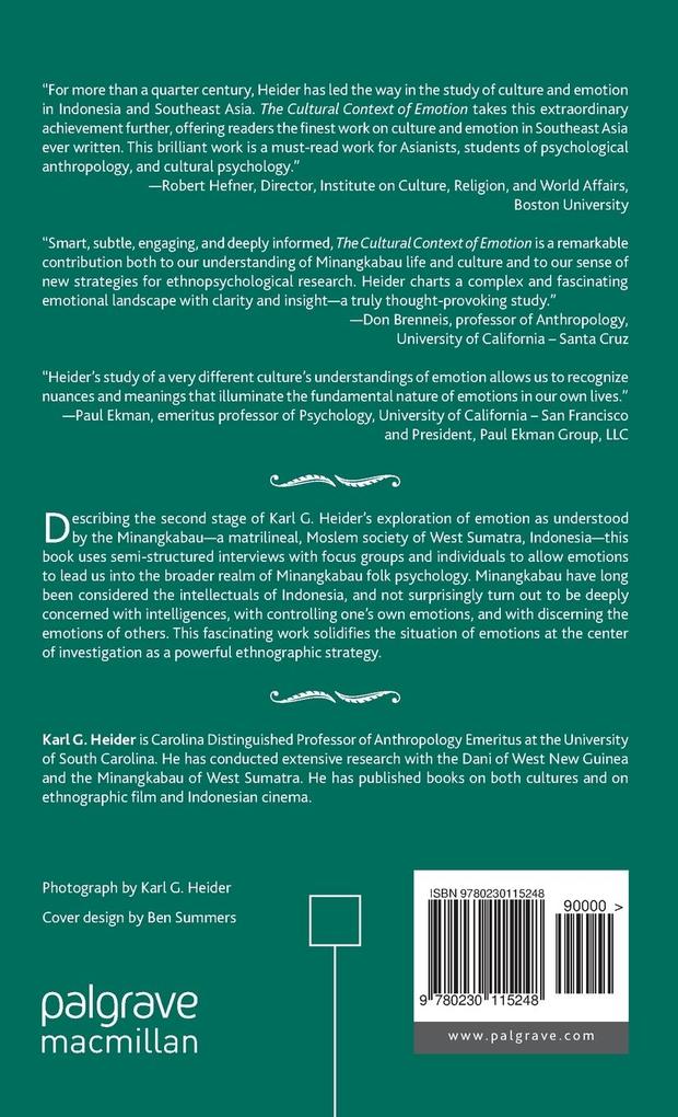 Weitere Ansicht: The Cultural Context of Emotion | K. Heider, Karl G. Heider