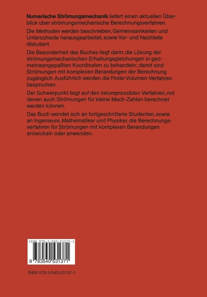 Weitere Ansicht: Numerische Strömungsmechanik | Bernhard E. Schönung