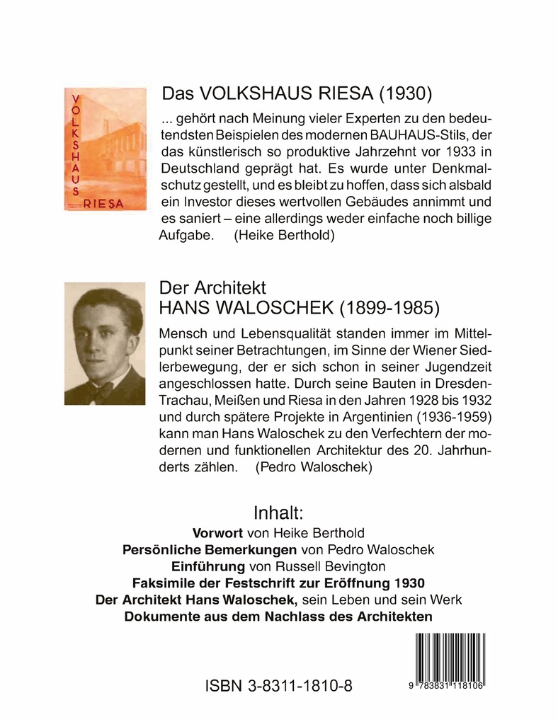 Weitere Ansicht: Das Volkshaus Riesa und sein Architekt