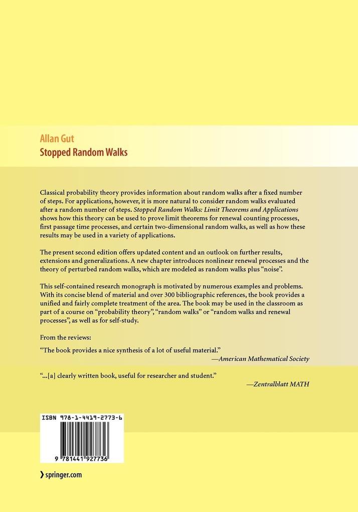 Weitere Ansicht: Stopped Random Walks | Allan Gut