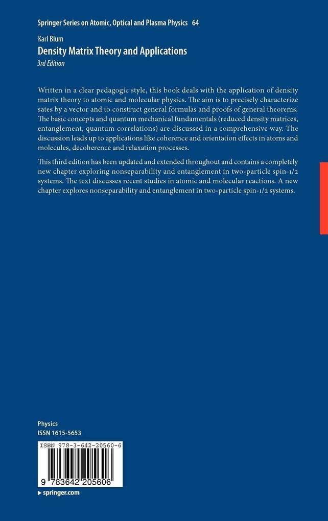 Weitere Ansicht: Density Matrix Theory and Applications | Karl Blum