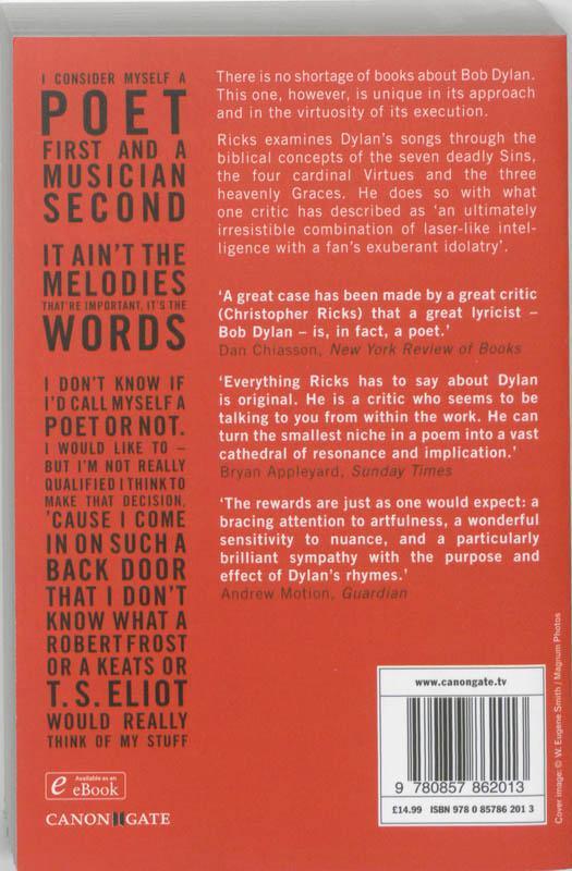 Weitere Ansicht: Dylan's Visions of Sin | Christopher Ricks