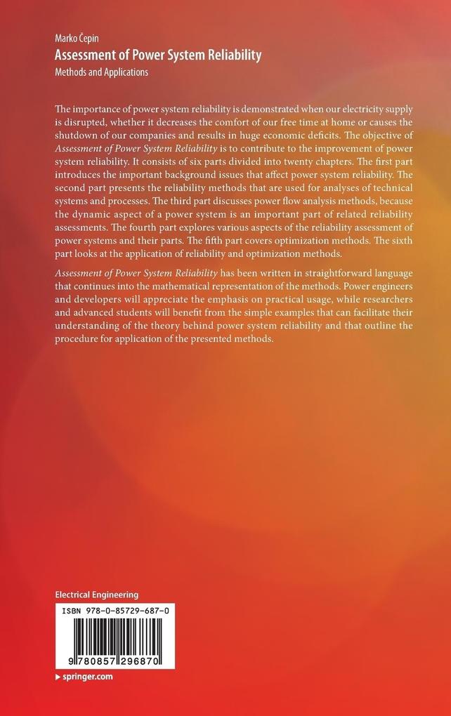 Weitere Ansicht: Assessment of Power System Reliability | Marko Cepin
