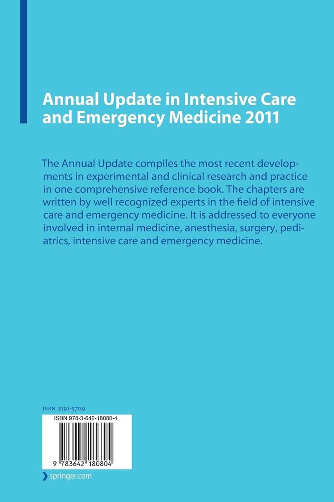 Weitere Ansicht: Annual Update in Intensive Care and Emergency Medicine 2011
