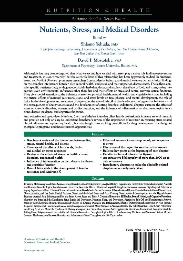 Weitere Ansicht: Nutrients, Stress and Medical Disorders