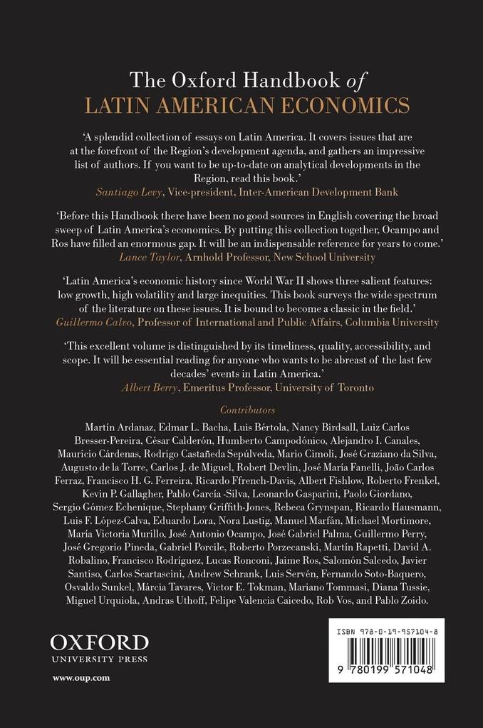 Weitere Ansicht: The Oxford Handbook of Latin American Economics