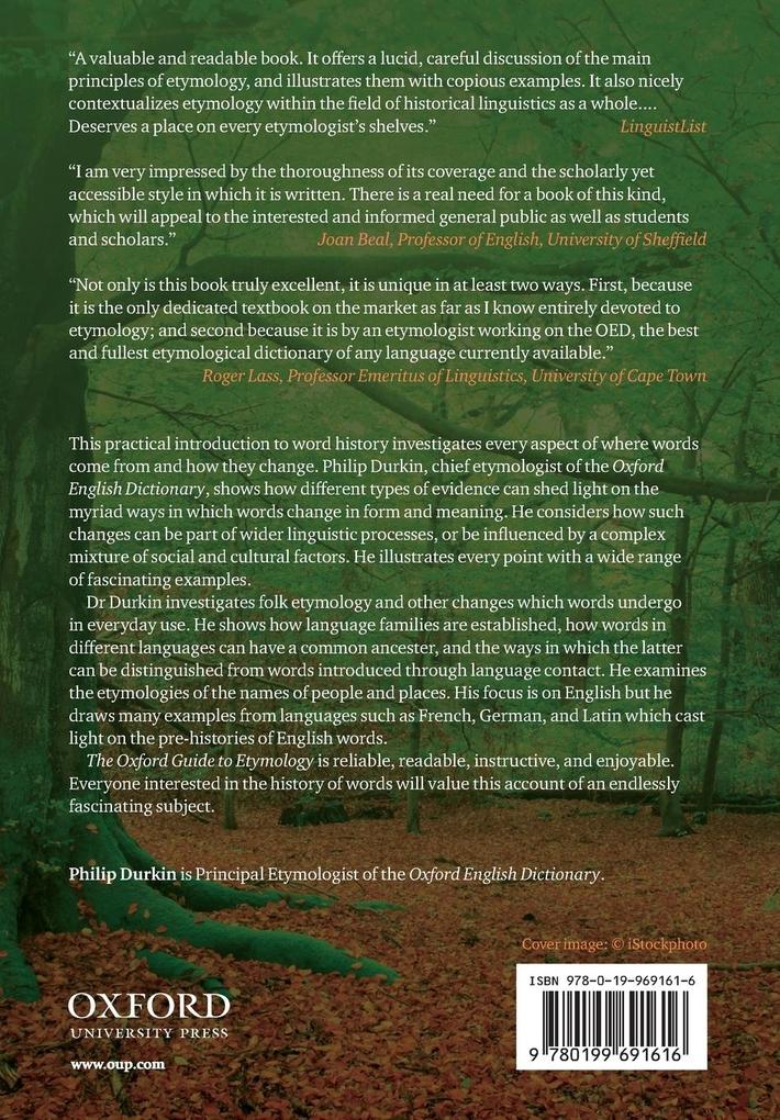 Weitere Ansicht: The Oxford Guide to Etymology | Philip Durkin