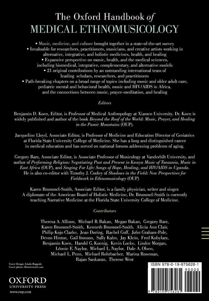 Weitere Ansicht: The Oxford Handbook of Medical Ethnomusicology