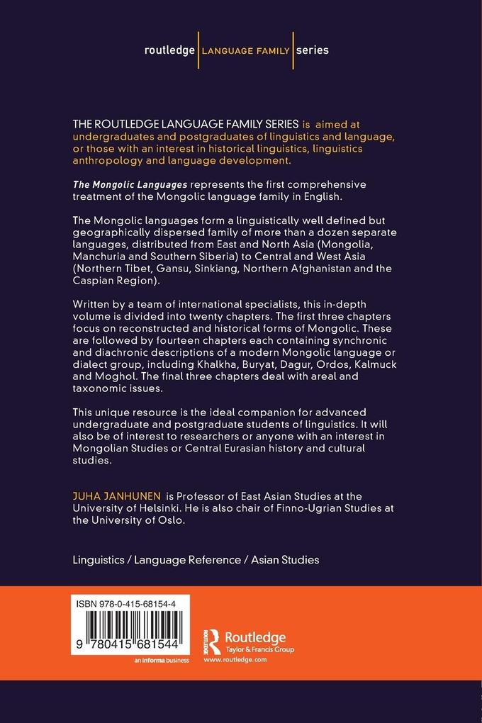 Weitere Ansicht: The Mongolic Languages