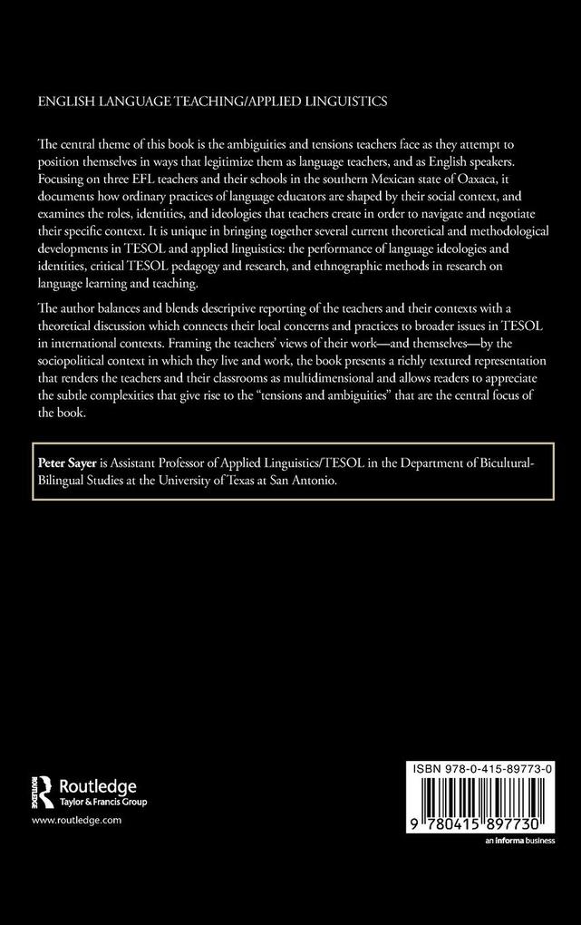 Weitere Ansicht: Ambiguities and Tensions in English Language Teaching | Peter Sayer