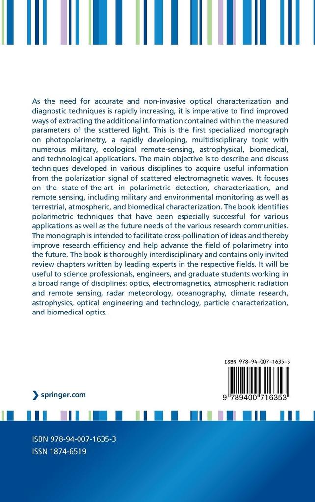 Weitere Ansicht: Polarimetric Detection, Characterization and Remote Sensing
