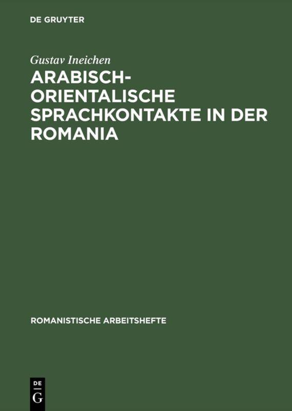 Produktbild: Arabisch-orientalische Sprachkontakte in der Romania | Gustav Ineichen