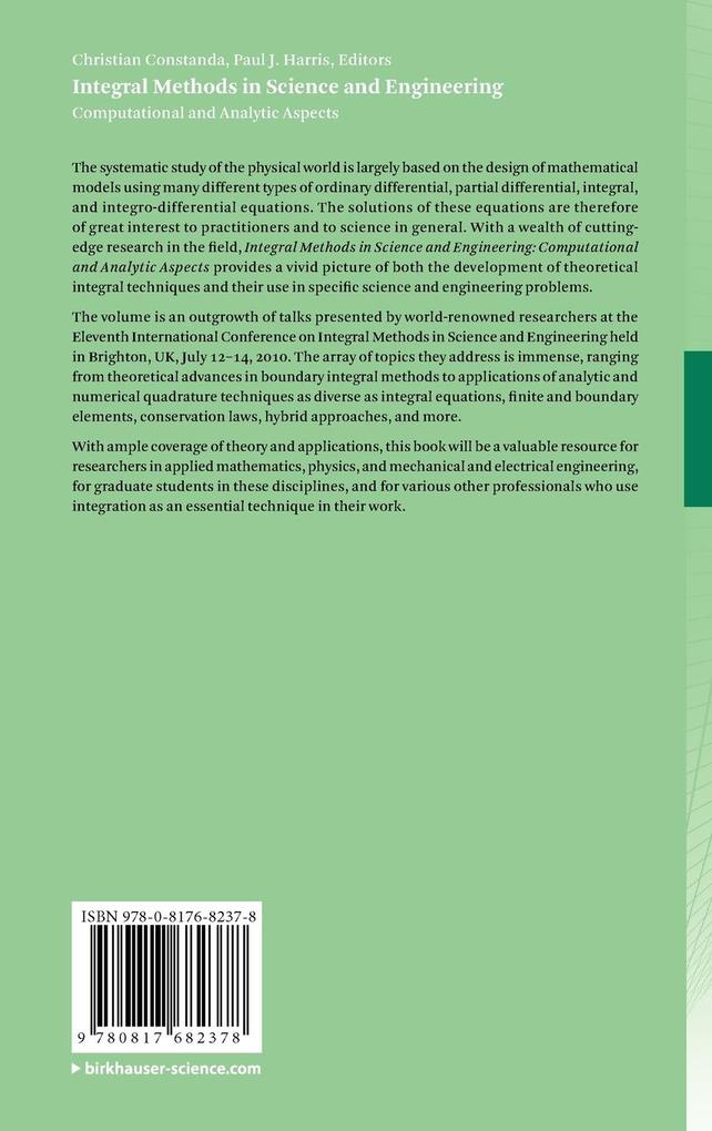 Weitere Ansicht: Integral Methods in Science and Engineering
