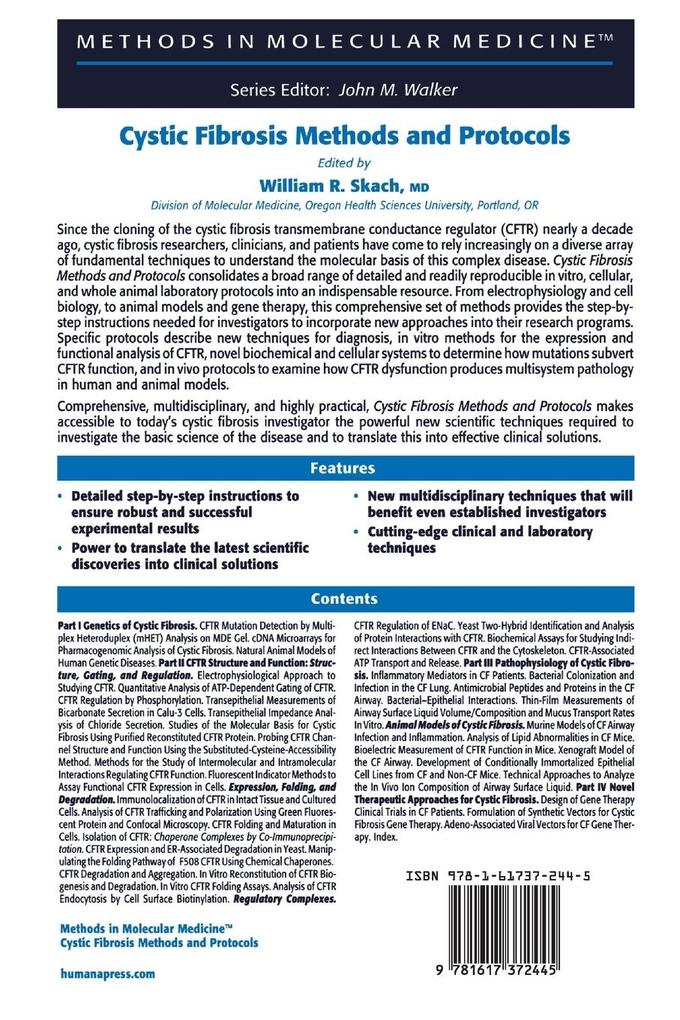 Weitere Ansicht: Cystic Fibrosis Methods and Protocols