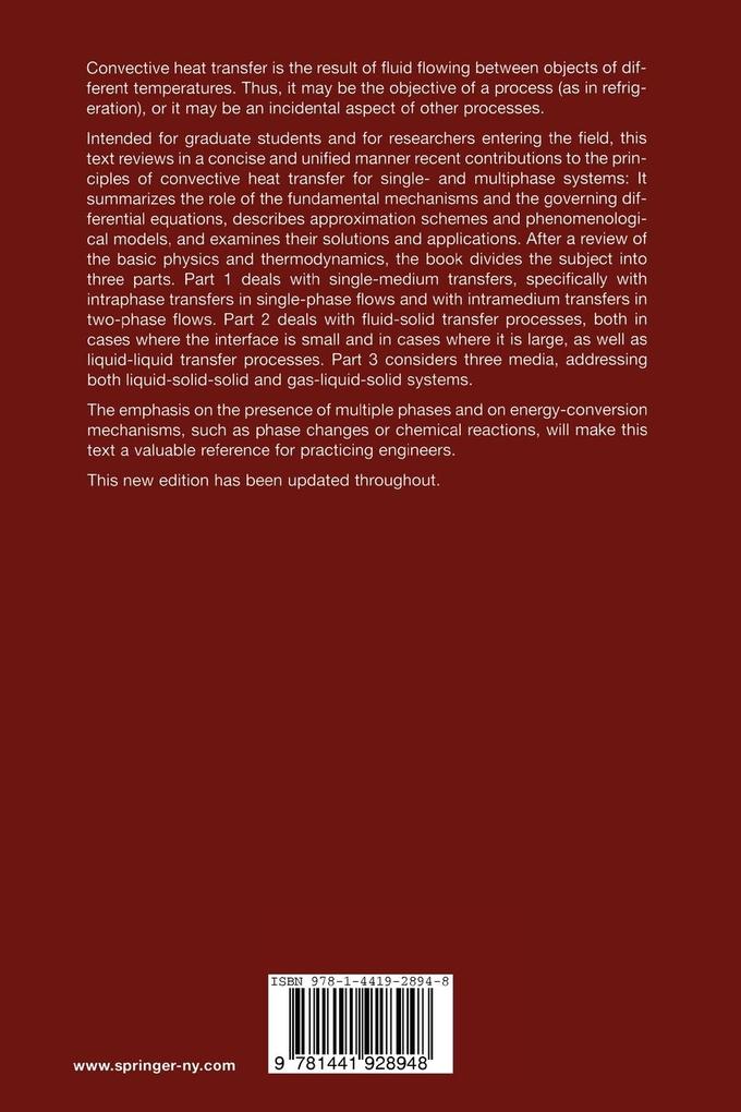 Weitere Ansicht: Principles of Convective Heat Transfer | Massoud Kaviany