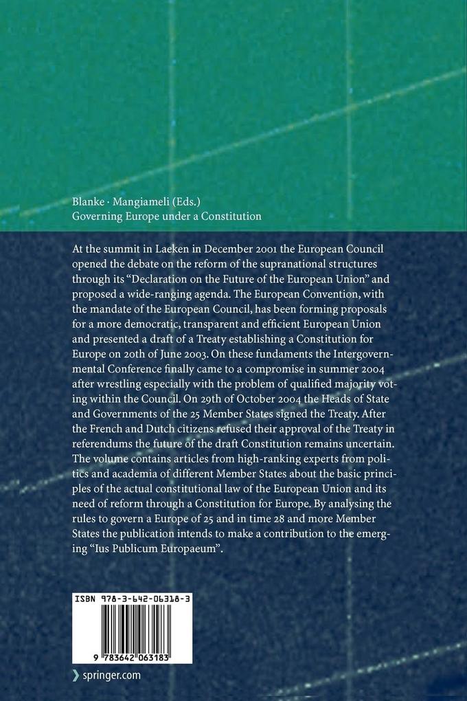 Weitere Ansicht: Governing Europe under a Constitution