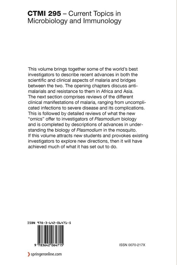 Weitere Ansicht: Malaria: Drugs, Disease and Post-genomic Biology