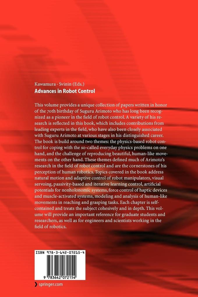 Weitere Ansicht: Advances in Robot Control
