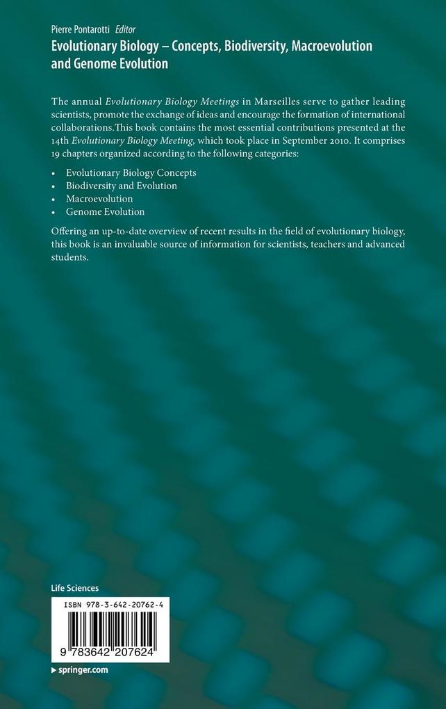 Weitere Ansicht: Evolutionary Biology - Concepts, Biodiversity, Macroevolution and Genome Evolution