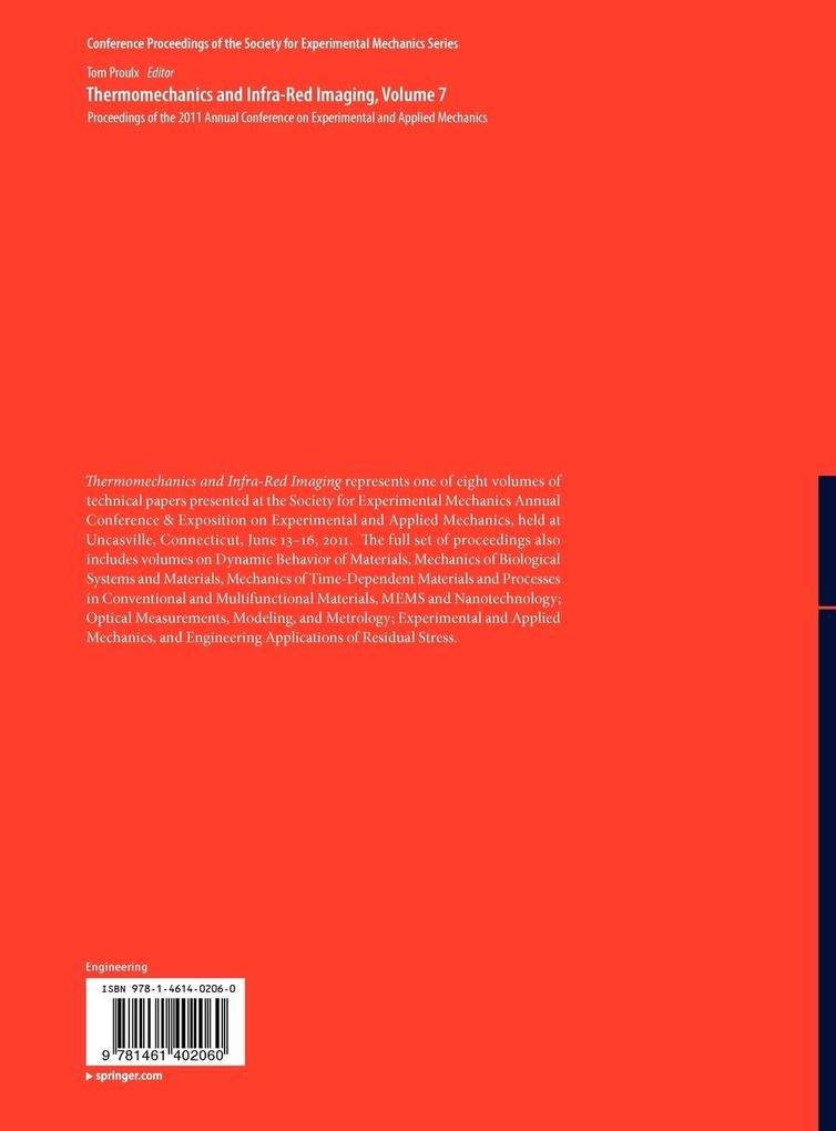 Weitere Ansicht: Thermomechanics and Infra-Red Imaging, Volume 7 | Tom Proulx