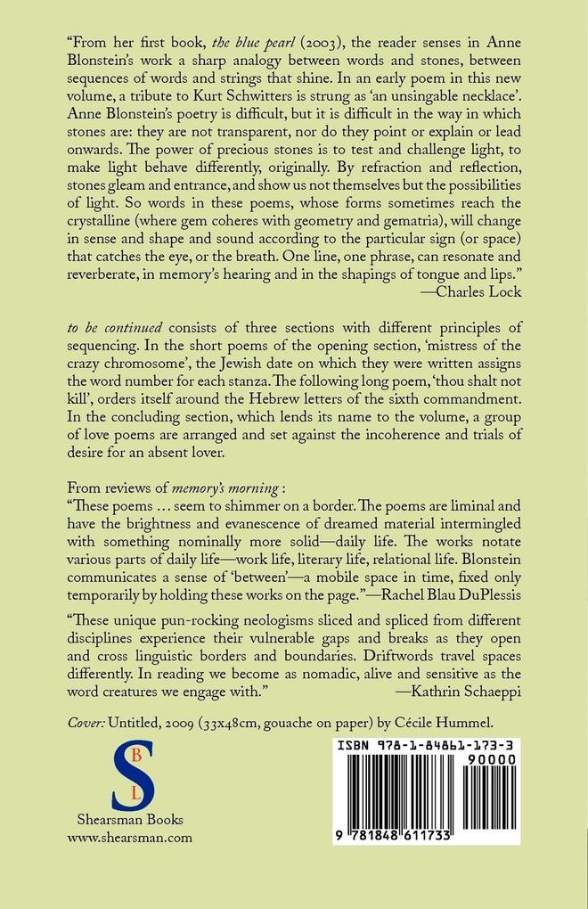 Weitere Ansicht: To Be Continued | Anne Blonstein