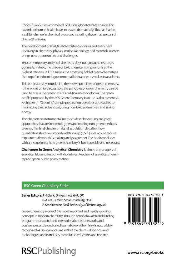 Weitere Ansicht: Challenges in Green Analytical Chemistry