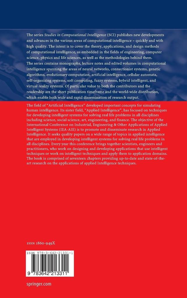 Weitere Ansicht: Developing Concepts in Applied Intelligence