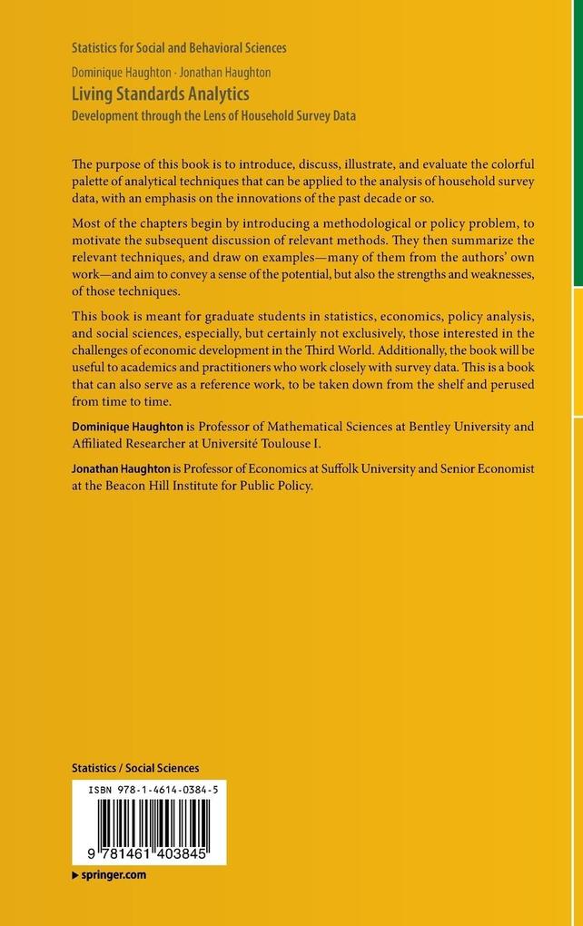 Weitere Ansicht: Living Standards Analytics | Dominique Haughton, Jonathan Haughton