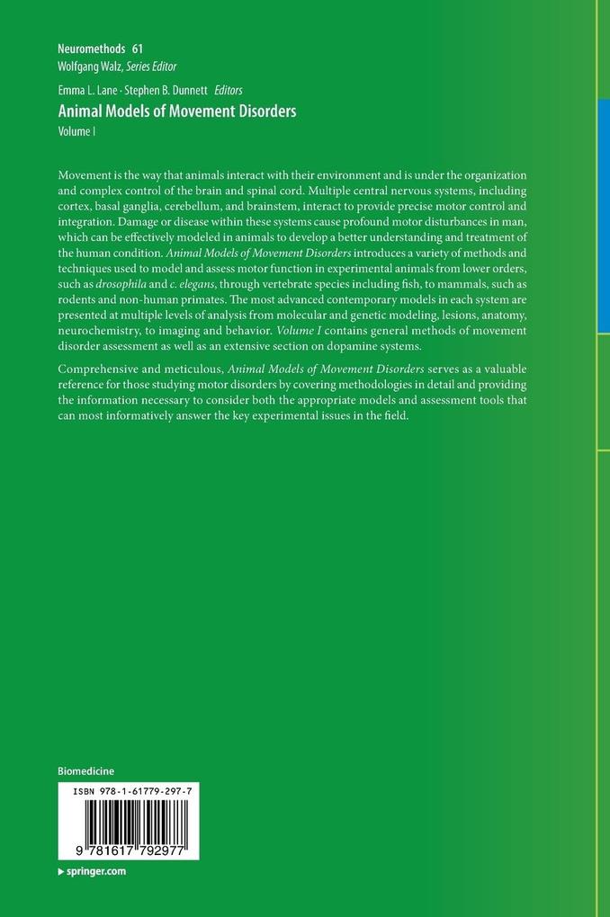 Weitere Ansicht: Animal Models of Movement Disorders