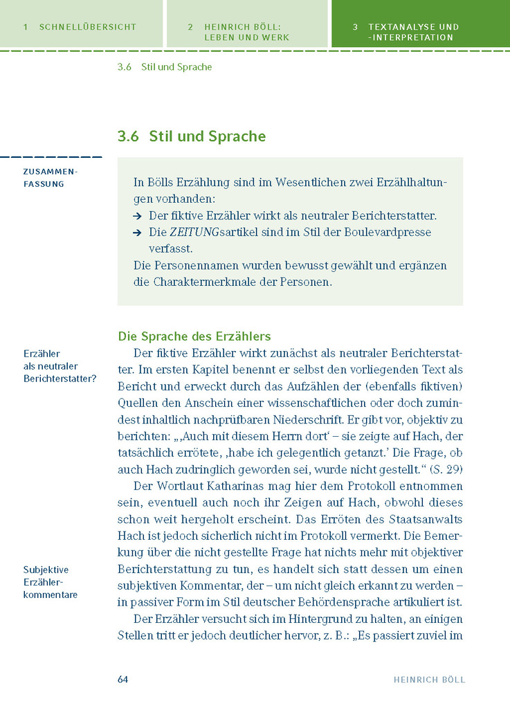 Weitere Ansicht: Die verlorene Ehre der Katharina BlumTextanalyse und Interpretation zu Heinrich Böll | Heinrich Böll