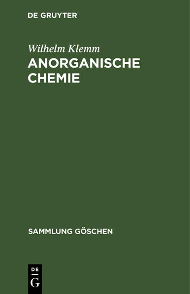 Produktbild: Anorganische Chemie | Wilhelm Klemm