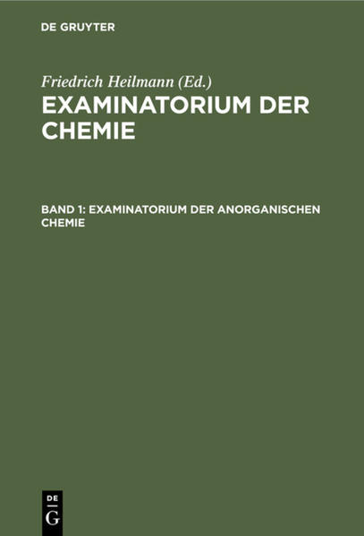 Produktbild: Examinatorium der anorganischen Chemie