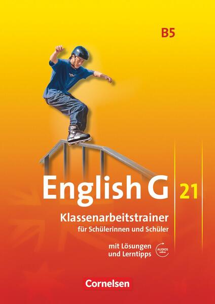 Produktbild: English G 21. Ausgabe B 5. Klassenarbeitstrainer mit Lösungen und Audios online | Bärbel Schweitzer