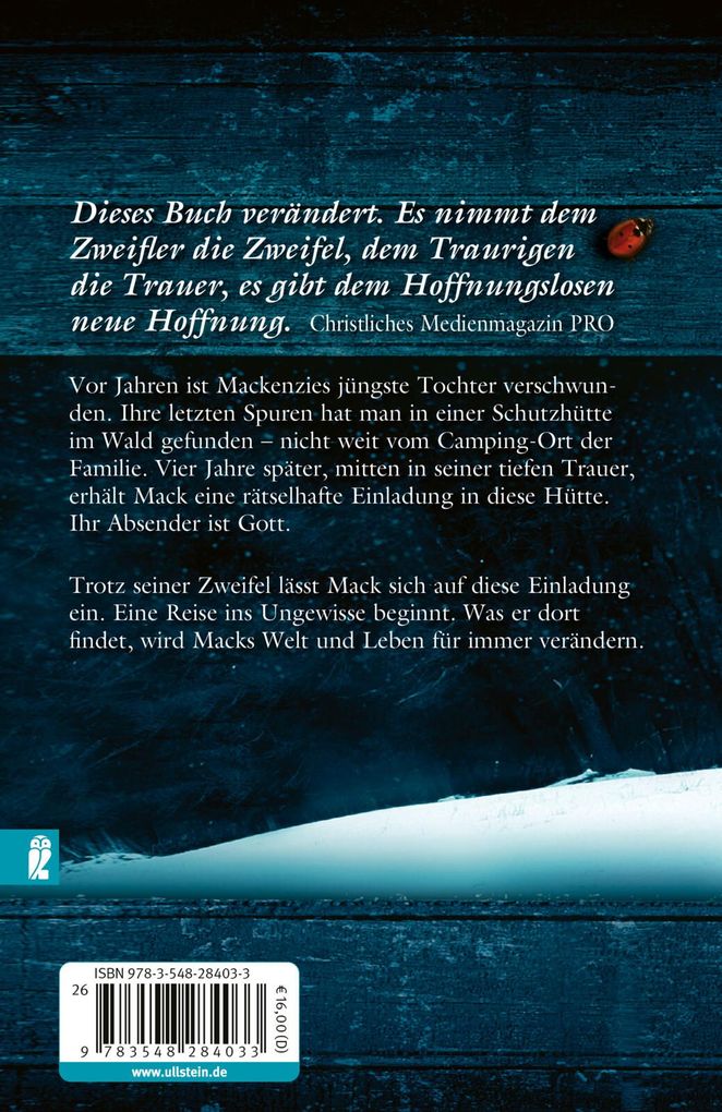 Weitere Ansicht: Die Hütte | William Paul Young