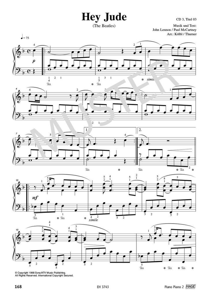 Weitere Ansicht: Piano Piano 2 mittelschwer (mit 4 CDs) | Gerhard Kölbl, Stefan Thurner