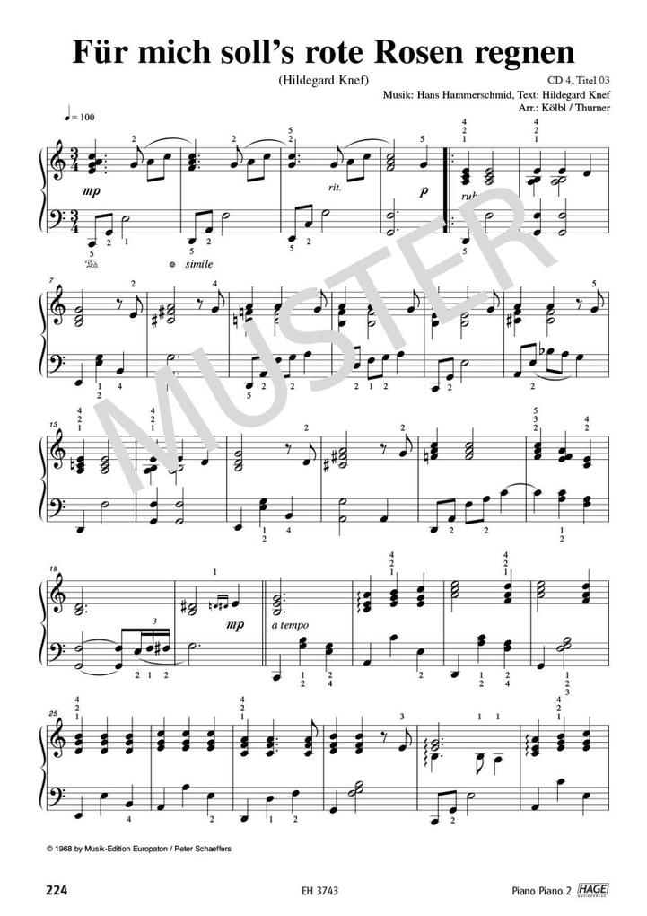 Weitere Ansicht: Piano Piano 2 mittelschwer (mit 4 CDs) | Gerhard Kölbl, Stefan Thurner