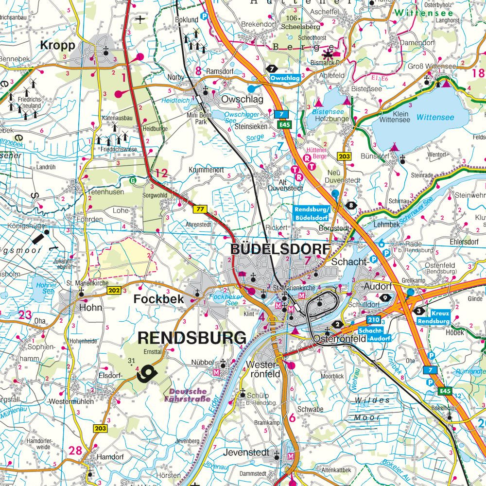Weitere Ansicht: Deutschland 12 Schleswig-Holstein, Hamburg 1 : 200 000